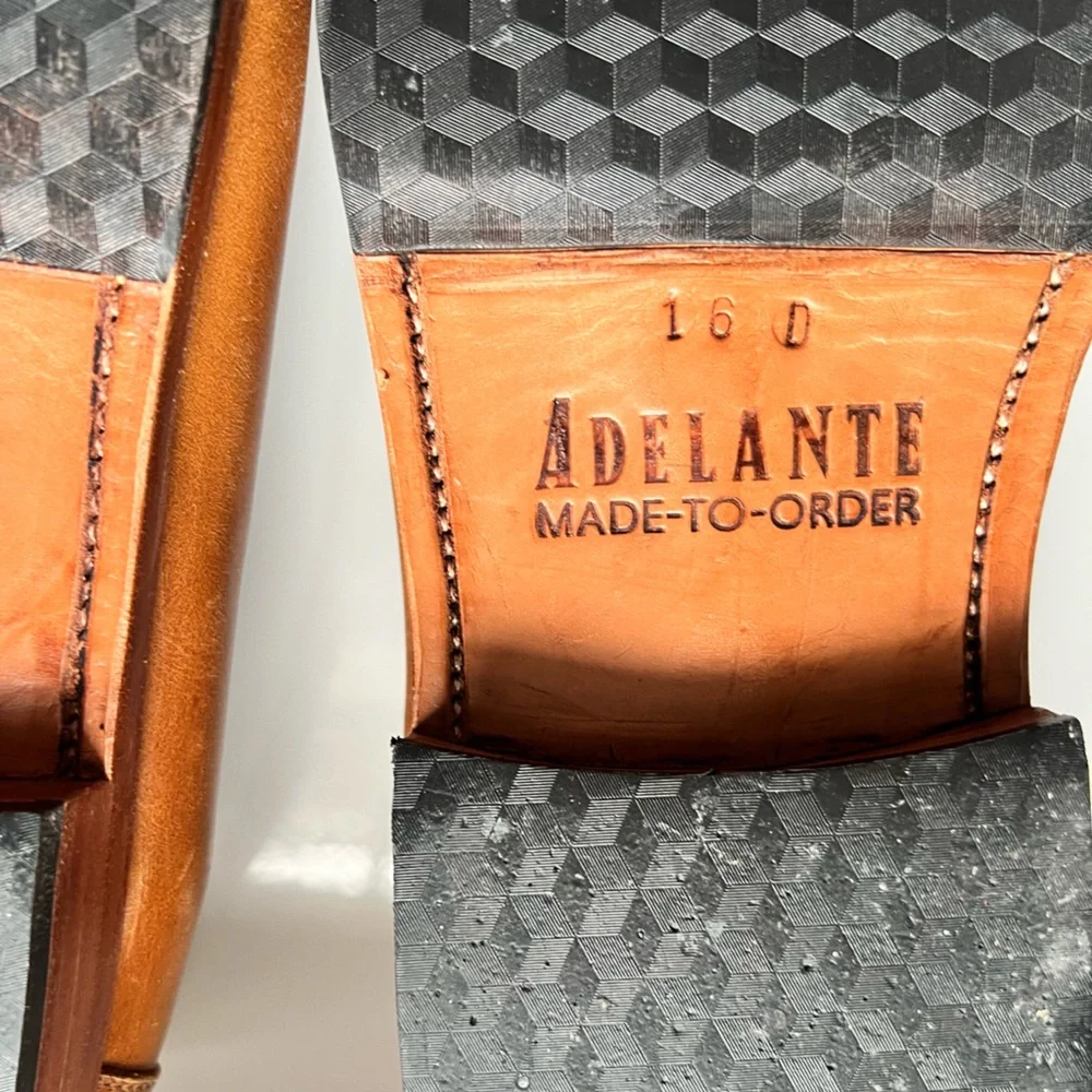 Adelante Luca Chestnut Tan‎ Leather Penny Loafers Size 16D